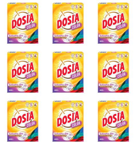Dosia Порошок для стирки Optima Color, 400 г, 9 шт - купить с доставкой ...