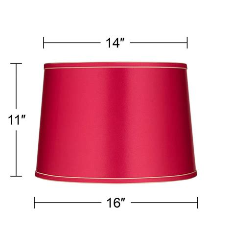 Sydnee Vivid Pink Satin With Trim Drum Shade 14x16x11 Spider 179w8 Lamps Plus