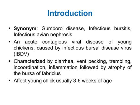 Infectious Bursal Disease | PPT