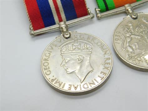 Pair of WWII Service Medals Defence Medal & British Army Service Medal ...