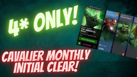 4 Star Only Initial Cavalier The Immortal Hulk Clear Marvel Contest Of Champions Youtube