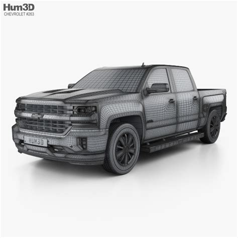 Chevrolet Silverado 1500 Crew Cab Short Box High Country 2018 3d 모델 차량 On 3dmodels