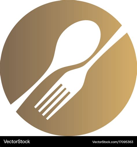 Food eat spoon fork restaurant logo Royalty Free Vector