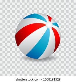 Striped Blue Red Beach Ball Vector Stock Vector (Royalty Free ...