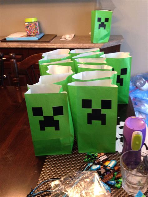 Loot Bags Minecraft Party Laser Tag Party Loot Bags