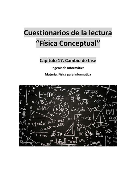 SOLUTION Cuestionario F Sica Conceptual Cap Tulo 17 Studypool