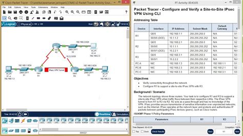 8 4 1 2 Packet Tracer Configure And Verify A Site To Site IPsec VPN