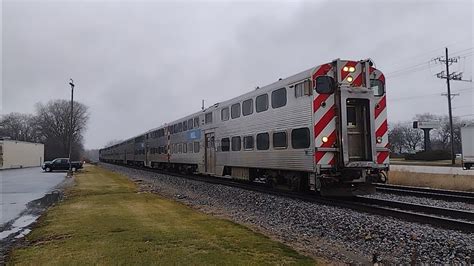 Metra Cab Car East With F Phi At Elgin Illinois On January