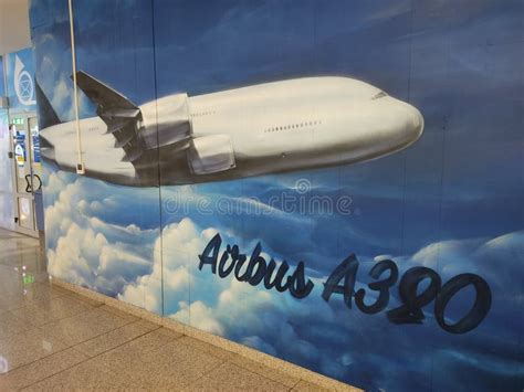 Graffiti of the Airbus A380 Aircraft on the Wall Editorial Stock Image ...