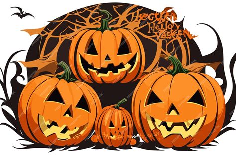 Premium Vector Vector Art Halloween Witch Pumpkin Spider Illustration Horror Candlelight Spooky