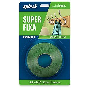 Fita Dupla Face Transparente Super Fixa Mmx M Spiral Papelaria