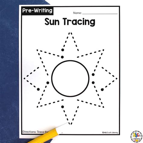 Sun Tracing Worksheets: Pre-Writing Activity for Preschoolers