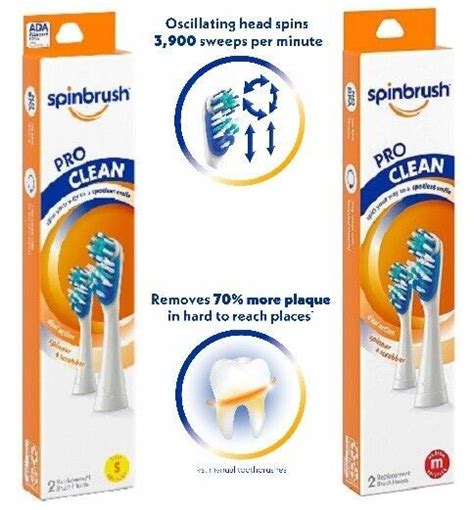 Arm Hammer Spinbrush Pro Clean Whiten Replacement Toothbrush Heads