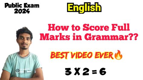 How To Score Full Marks In English Grammar TN Class12 Public Exam