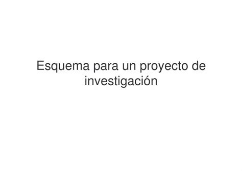 Pdf Esquema Para Un Proyecto De Investigaci N Ice Uib Cat