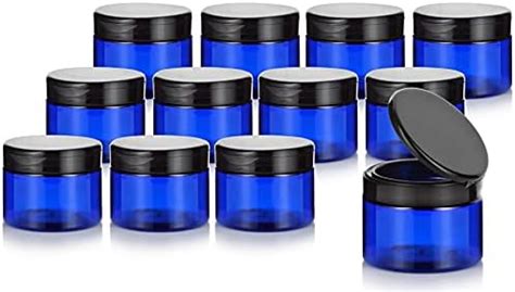 Amazon Oz Cobalt Blue Pet Plastic Jar With Black Smooth Foam