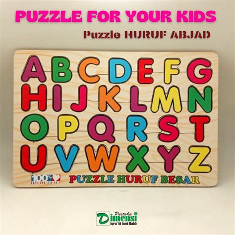 Jual Puzzle Huruf Alfabet Abjad Abcdefg Kapital Angka Huruf Besar Kecil