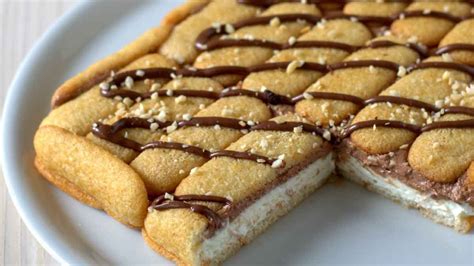 Gâteau de biscuits à la cuillère au Nutella et au mascarpone sublime