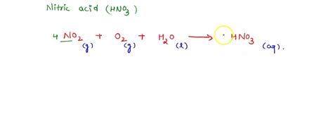 Solved Nitric Acid Hno Is A Component Of Acid Rain That Forms When