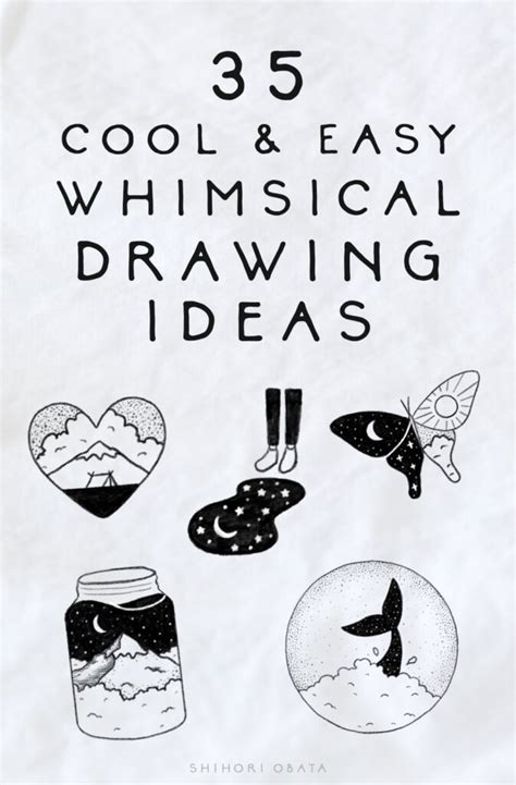 35 Cool Easy Whimsical Drawing Ideas Easy Doodles Drawings Sketch