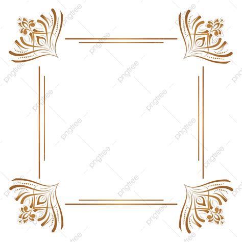 Golden Rectangle Frame Vector Hd Images Luxury Gold Frame Rectangle