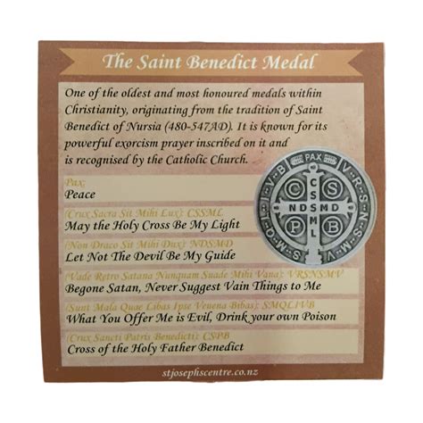 st benedict medal prayer card st josephs gift shop christian