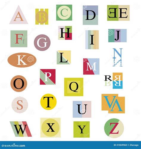 The Original Alphabet Stock Vector Illustration Of Printing