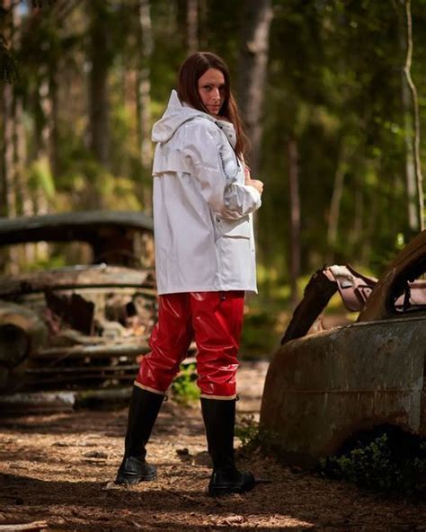 Rainwear From Sweden On Instagram Ronja In Shiny White Rainjacket And