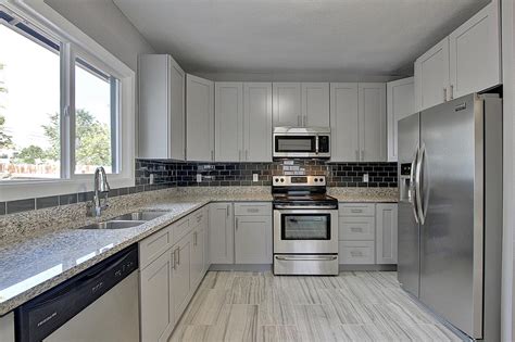 Grey Shaker Cabinet Gallery | Custom Kitchen Cabinets | Stone ...