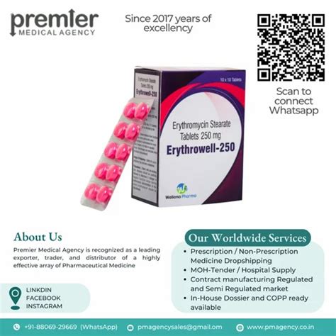 Erythrowell Erythromycin Stearate Tablet Strength Mg