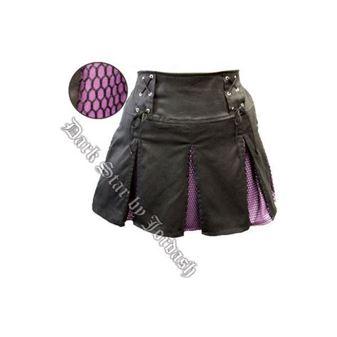 Dark Star Pleated Gothic Punk Purple And Black Mini Skirt With Net 48 Aud Liked On Polyvore