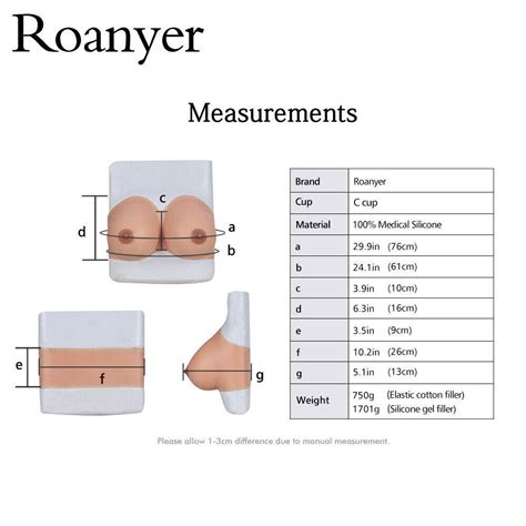 Roanyer Silicone C Cup Tube Top Breast Forms For Crossdresser Fake