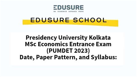 Presidency University Kolkata Msc Economics Syllabus