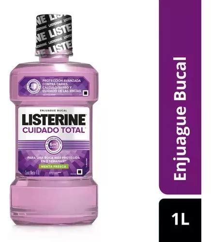 1 Litro Listerine Morado Cuidado Total Enjuague Bucal Menta Envío gratis