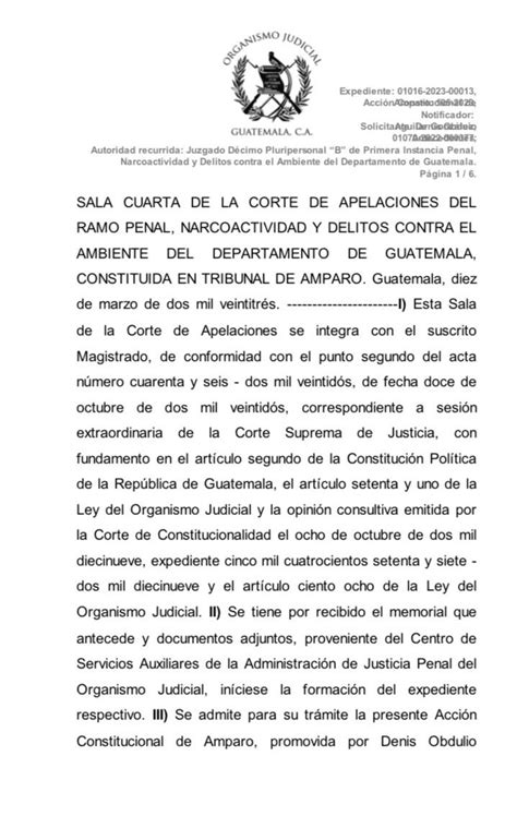 PrensaComunitaria on Twitter AHORA Dan trámite al amparo planteado