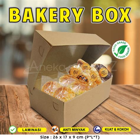 Jual Box Bakery Kotak Roti Dus Roti Kraft Coklat X X Cm