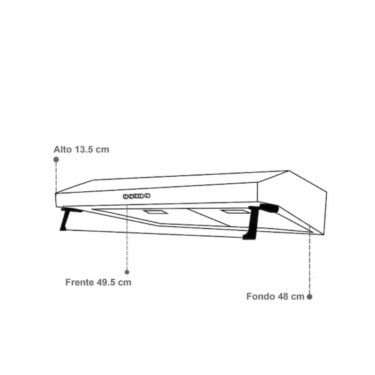 Campana Extractora 50 Cm Supra NUBE B 50 Range Hood El Tio Sam