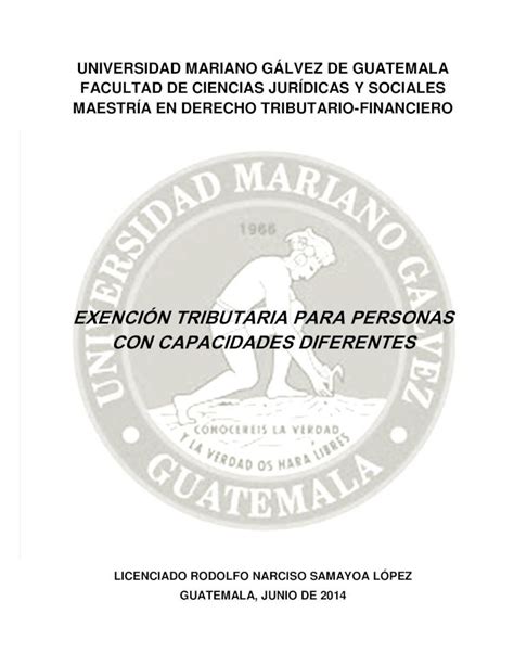 Pdf Exenci N A Para Personas Tributari Con Universidad Mariano