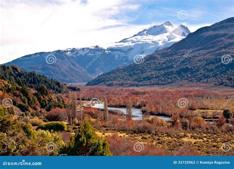 Tronador Volcano Border Between Argentina And Chile Southern V Stock