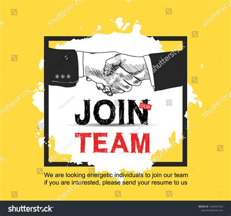 Join Our Team Poster Concept Design Stock Vector (Royalty Free ...