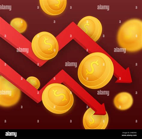 Money Loss Cash With Down Arrow Stocks Graph Concept Of Financial