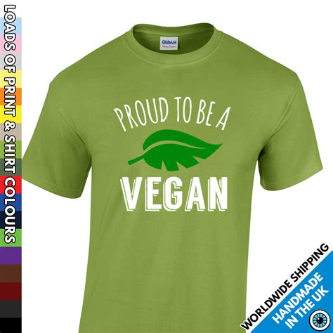 Mens Proud To Be A Vegan Tshirt • Mens Printed Tshirts