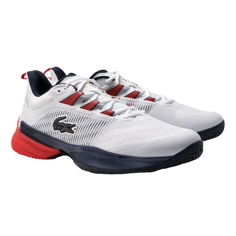 Lacoste AG LT23 Ultra Mens Tennis Shoe White Red Navy Tennis Shop