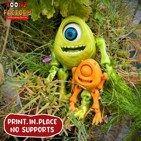 Flexi Print In Place Mike Wazowski Articulado Edream Makers