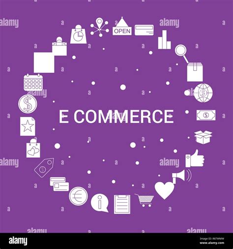 E Commerce Icon Set Infographic Vector Template Stock Vector Image