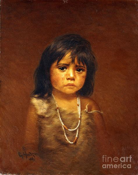 Indian Child With Tear Painting By Grace Carpenter Hudson Fine Art