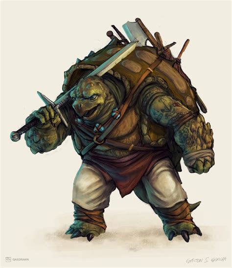 Dandd Tortle Commissions Gaston S Garcia Fantasy Character Design