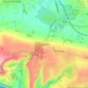 Kingston Topographic Map Elevation Terrain