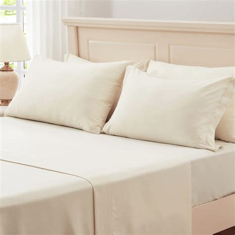 Anluoer King Size Bed In A Bag 7 Pieces Cream White Bed Comforter Set