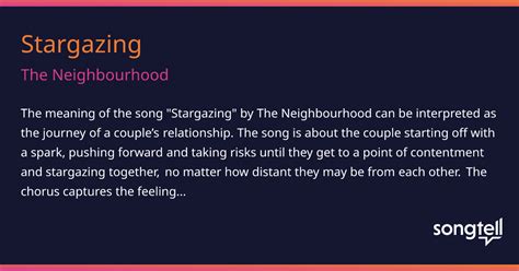 Meaning of Stargazing by The Neighbourhood